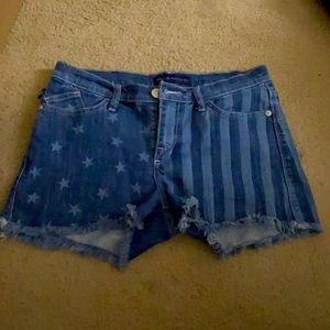 Rock & Republic Jean American Flag shorts
